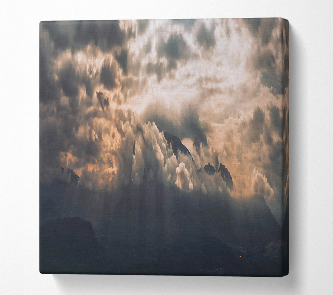  A Canvas Print of Golden Cloud Veil Canvas Wall Art