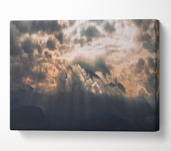  A Canvas Print of Golden Cloud Veil Canvas Wall Art