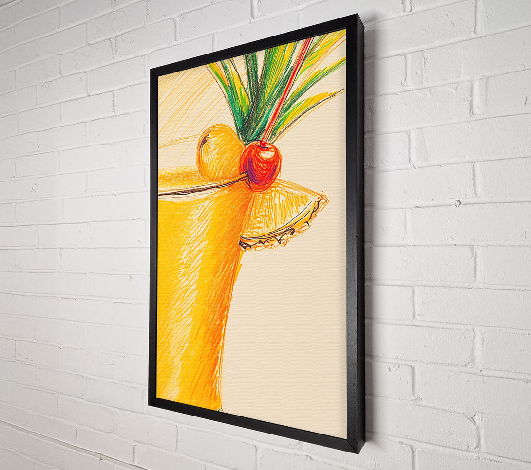  A Canvas Print of Golden Summer Drink Canvas Wall Art