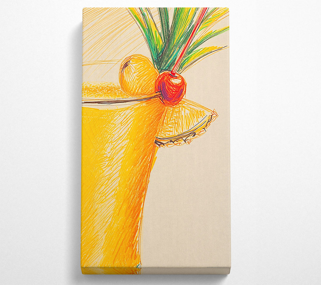  A Canvas Print of Golden Summer Drink Canvas Wall Art