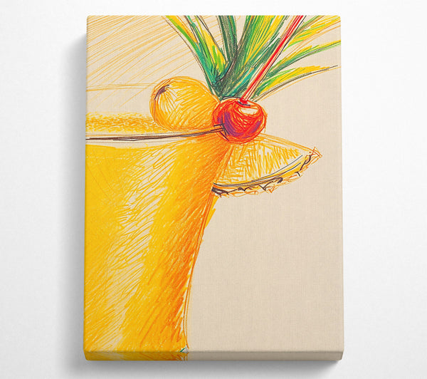  A Canvas Print of Golden Summer Drink Canvas Wall Art