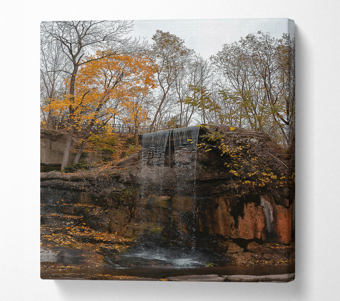  A Canvas Print of Golden Falls Cascade Canvas Print