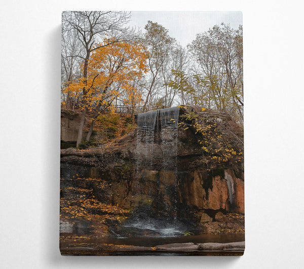  A Canvas Print of Golden Falls Cascade Canvas Print