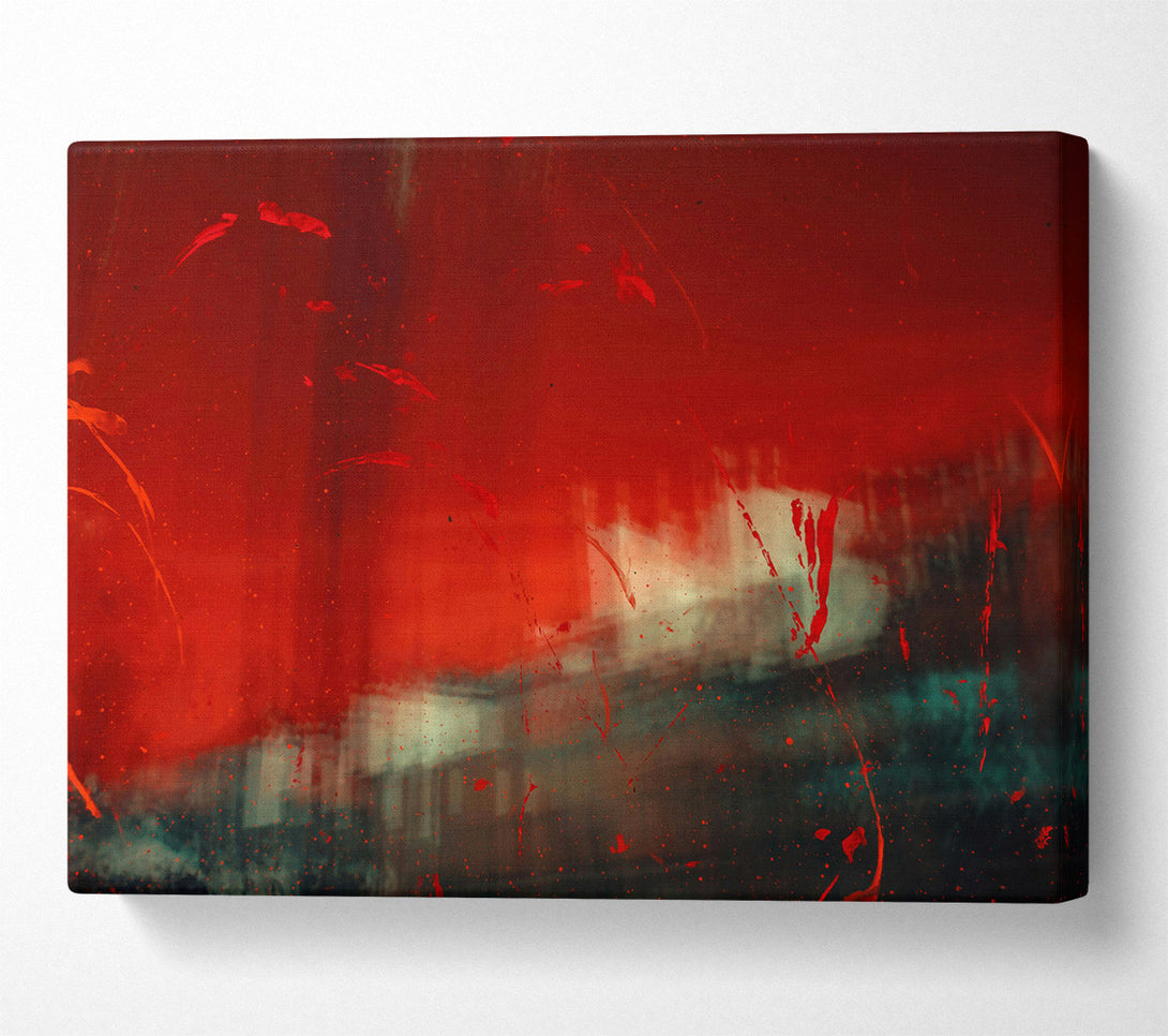  A Canvas Print of Crimson Through Glass Canvas Print