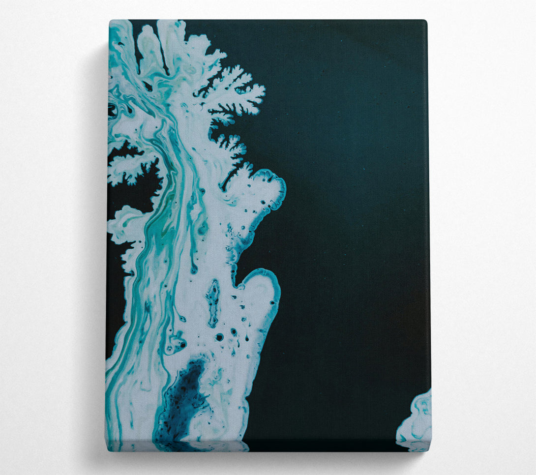  A Canvas Print of Teal Abstract Flow Canvas Art
