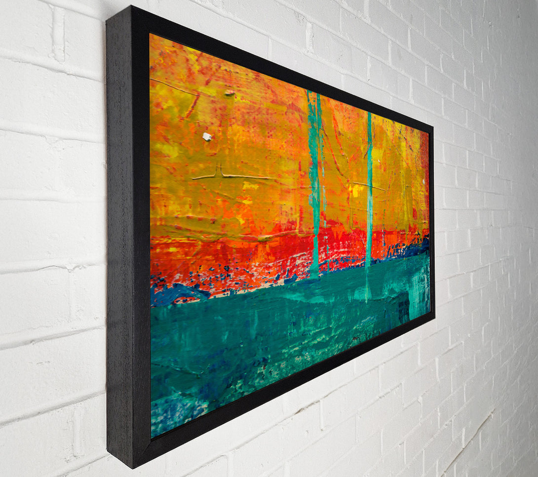  A Canvas Print of Teal Sunset Hues Canvas Art