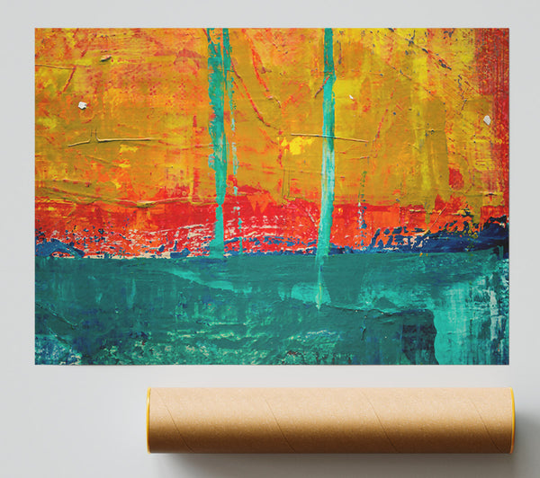 Teal Sunset Hues Print