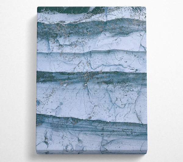  A Canvas Print of Silver And Teal Layers Canvas Art