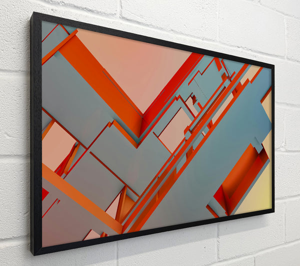 Orange Abstract Geometry