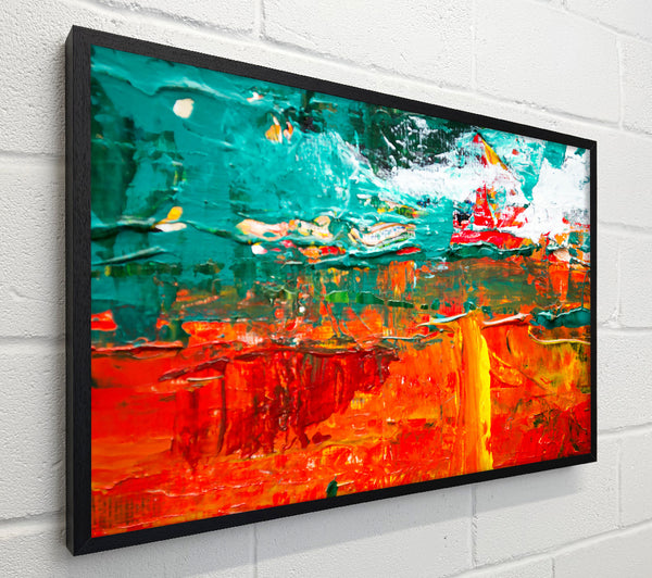 Orange And Teal Abstract
