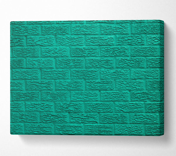 A Canvas Print of Teal Brick Wall Canvas Art