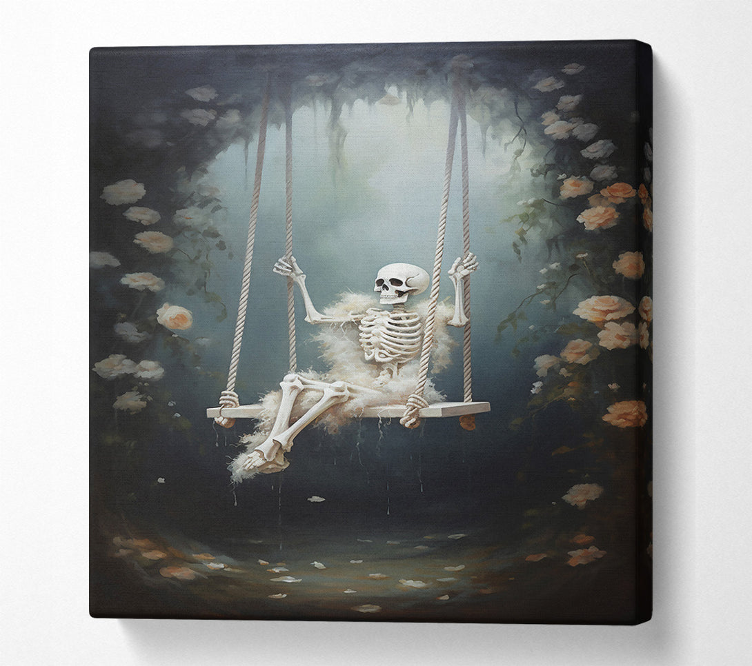  A Canvas Print of Pale Swinging Bones Canvas Wall Art