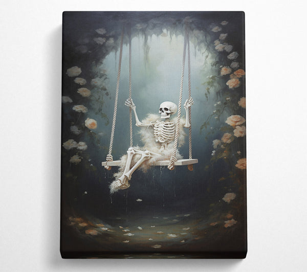  A Canvas Print of Pale Swinging Bones Canvas Wall Art