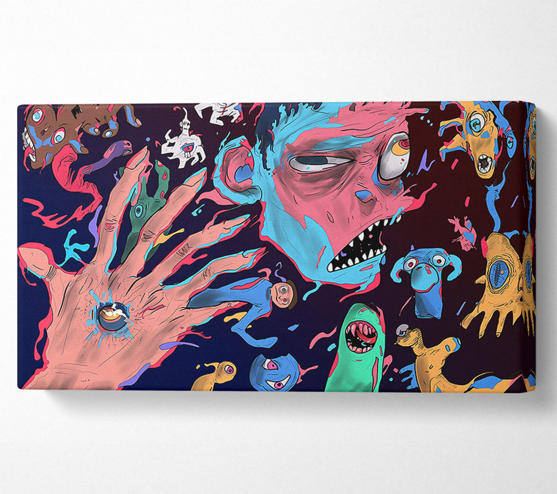  A Canvas Print of Blue And Crimson Scream Canvas Wall Art