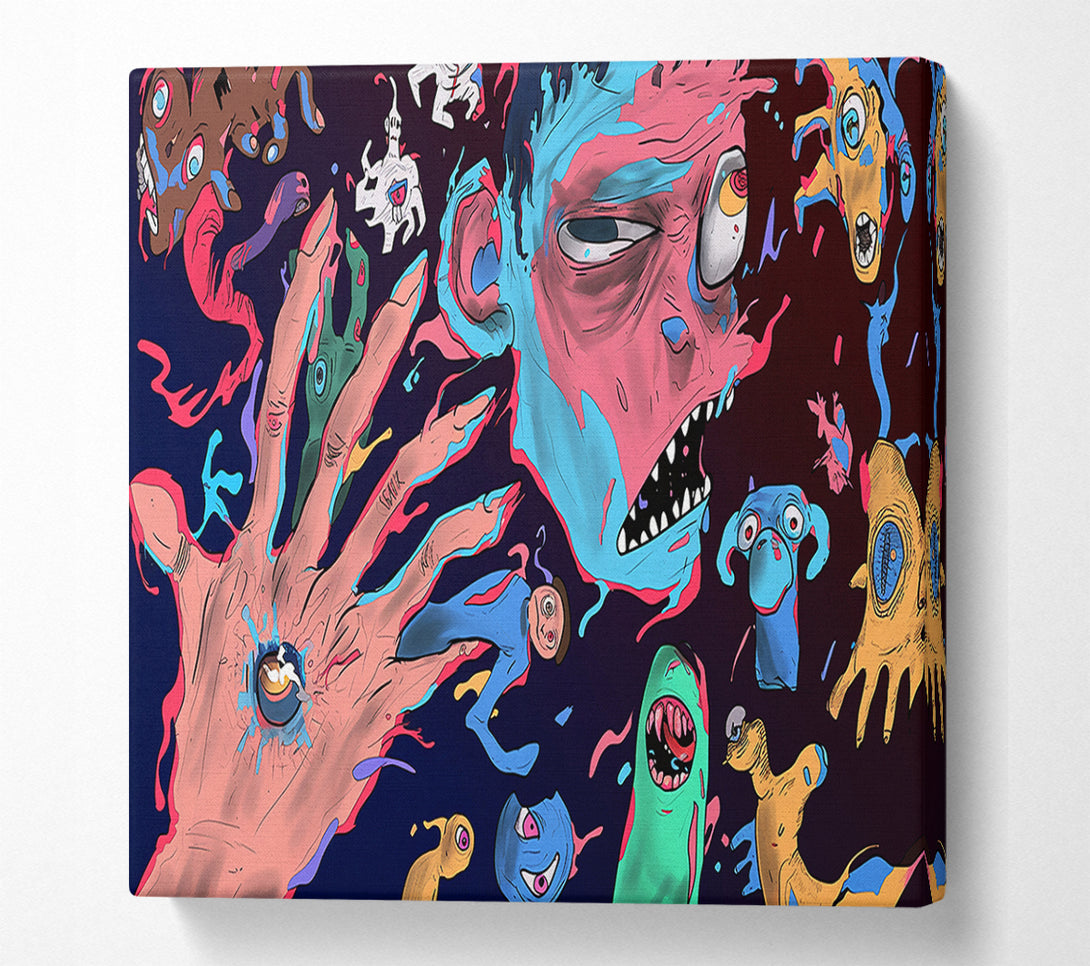  A Canvas Print of Blue And Crimson Scream Canvas Wall Art