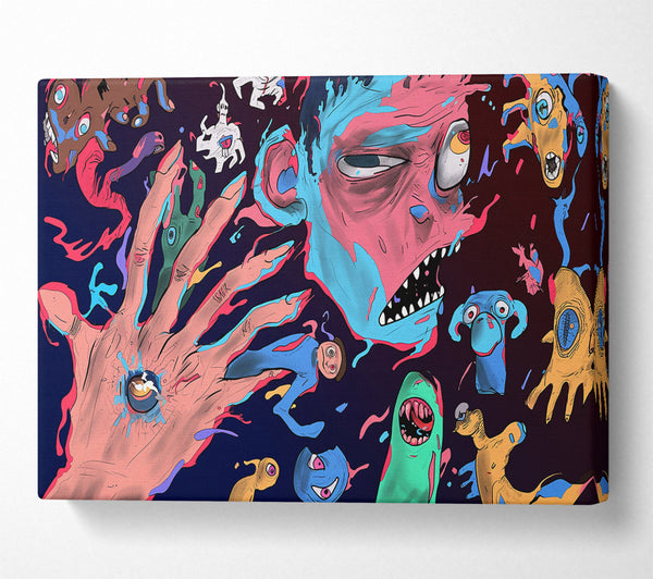  A Canvas Print of Blue And Crimson Scream Canvas Wall Art