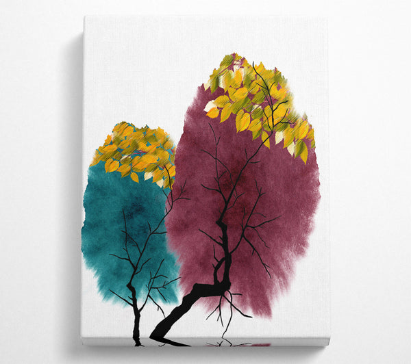  A Canvas Print of Brush Pain Trees Canvas Art