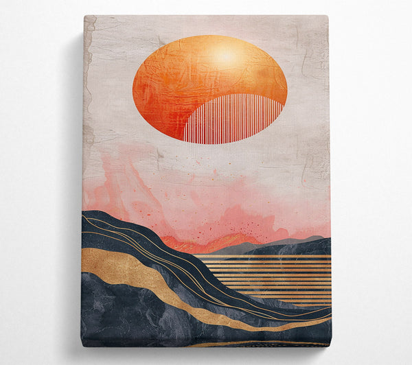  A Canvas Print of Crimson Horizon'S Embrace Canvas Print