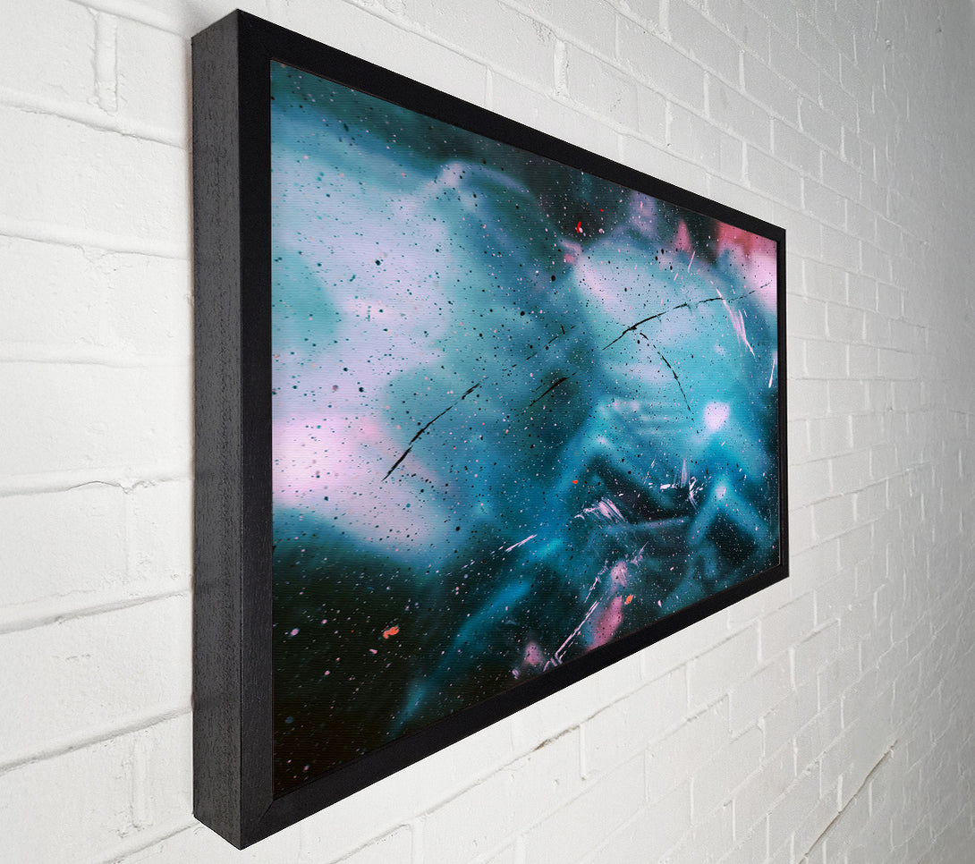  A Canvas Print of Teal Sky Splatter Canvas Art