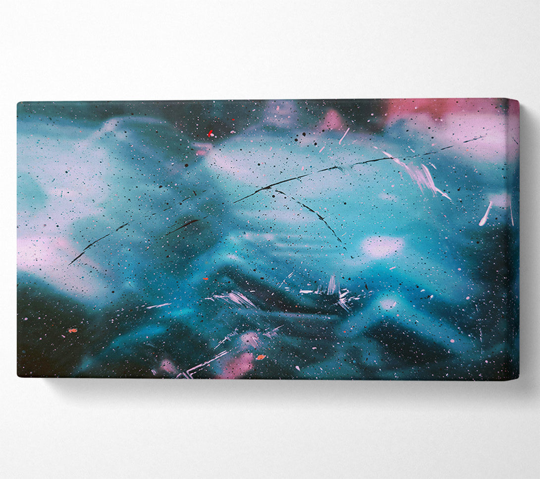  A Canvas Print of Teal Sky Splatter Canvas Art