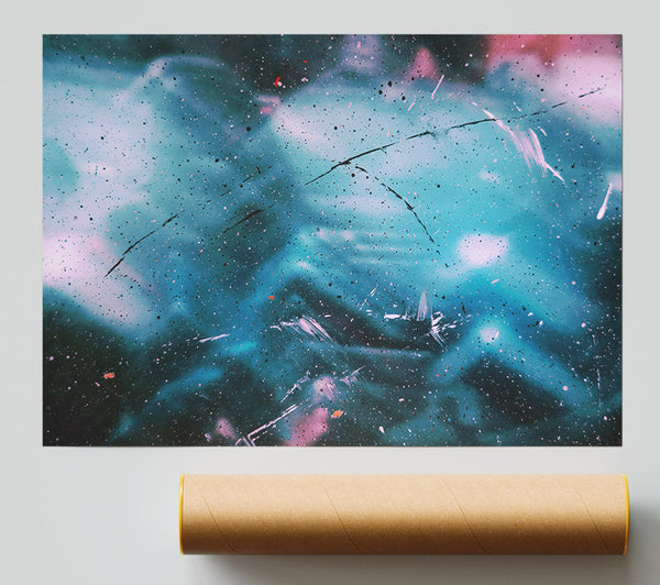 Teal Sky Splatter Print