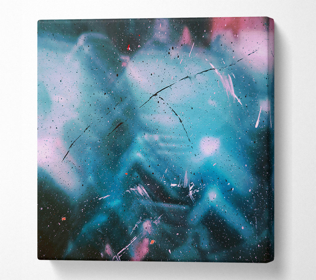  A Canvas Print of Teal Sky Splatter Canvas Art