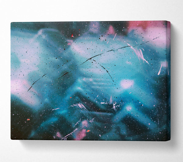  A Canvas Print of Teal Sky Splatter Canvas Art