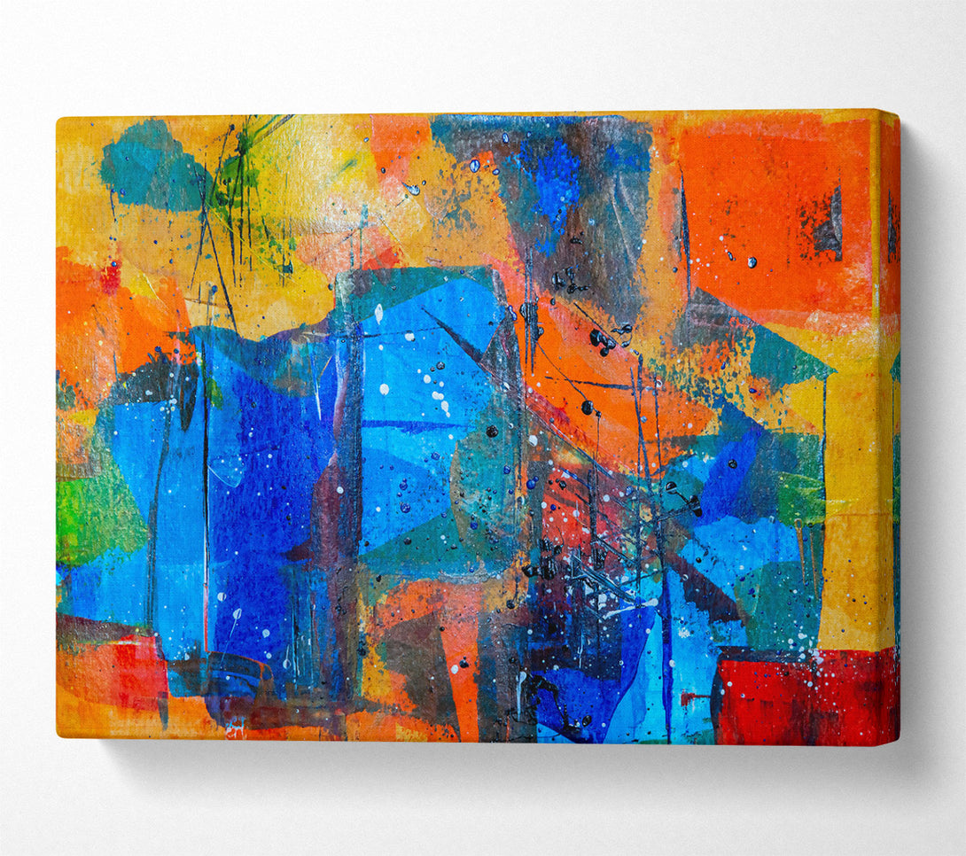  A Canvas Print of Blue Abstract Symphony Canvas Art
