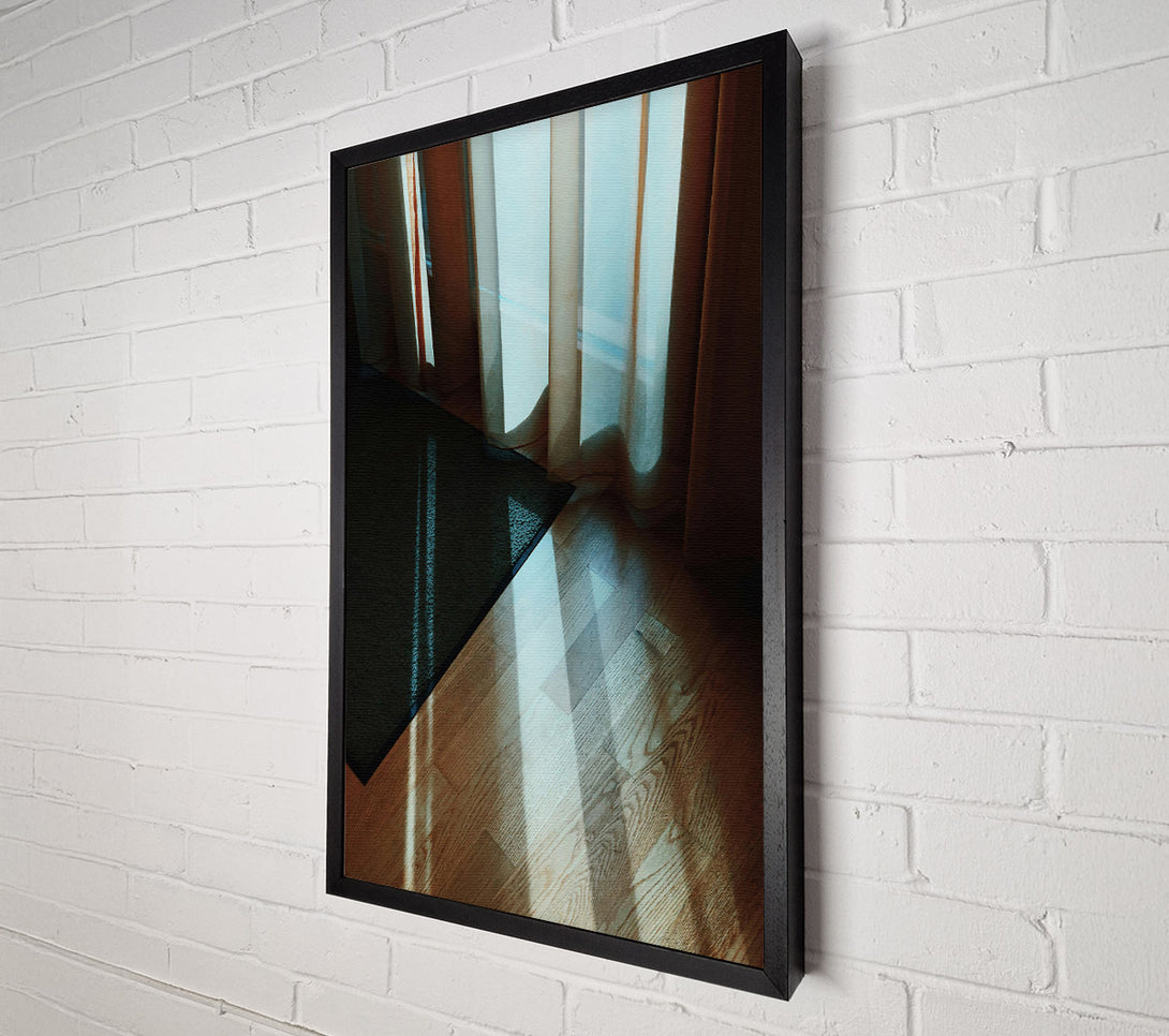  A Canvas Print of Light Through Tan Curtains Canvas Art