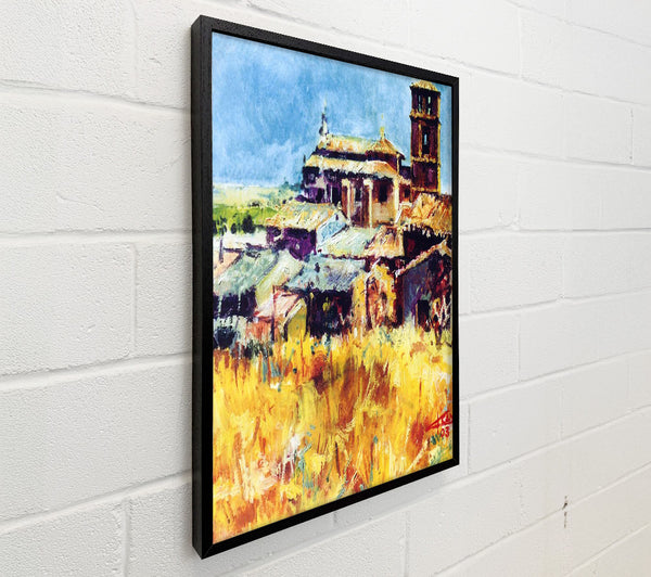 Brush Stroke Farm Scene