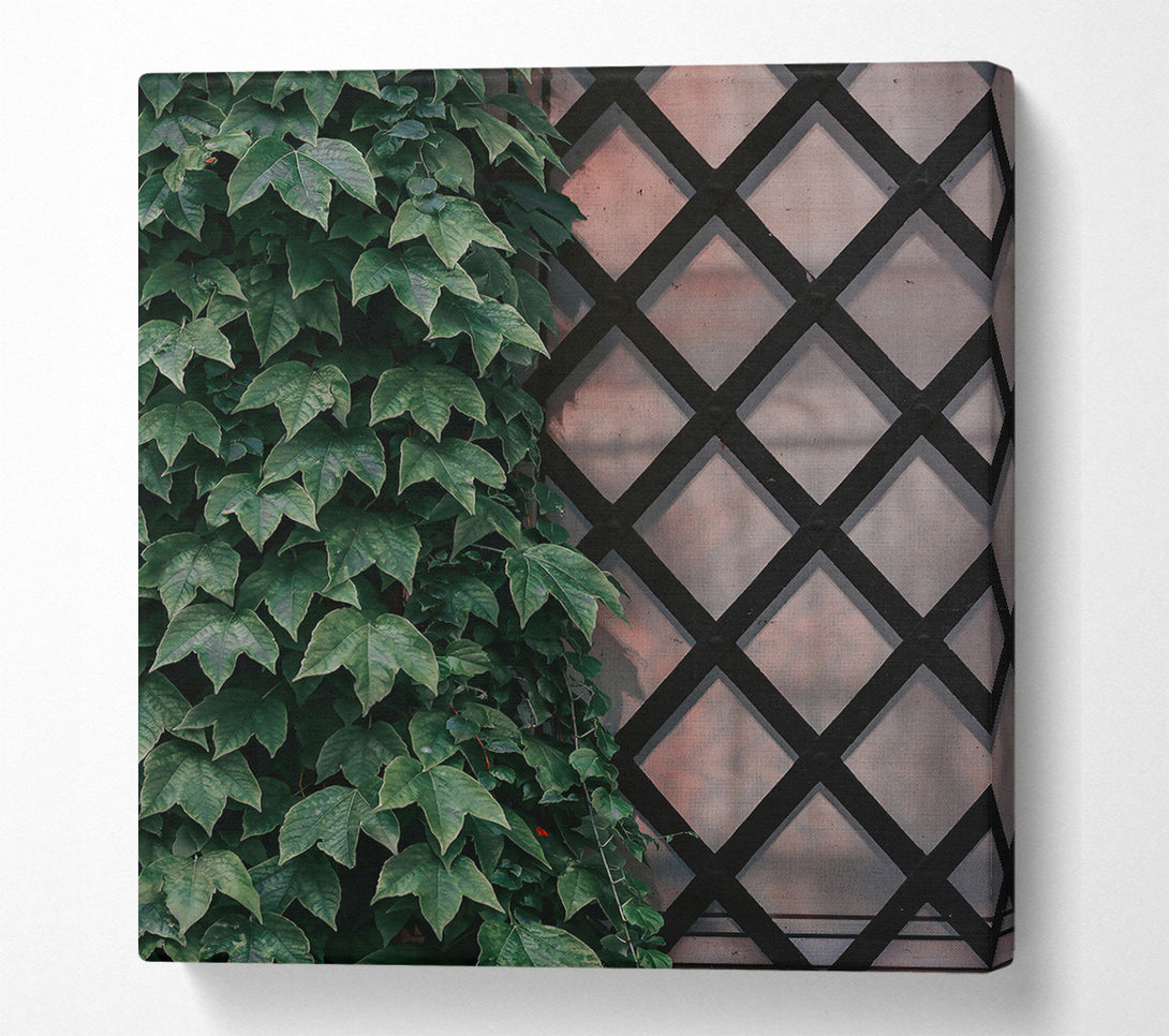  A Canvas Print of Emerald Latticework Canvas Wall Art