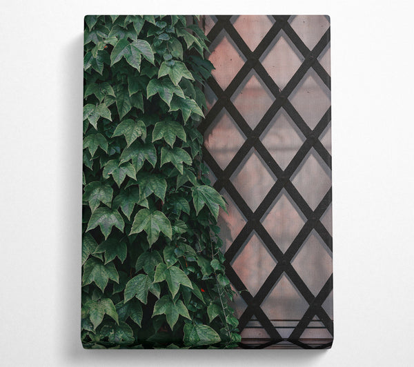  A Canvas Print of Emerald Latticework Canvas Wall Art