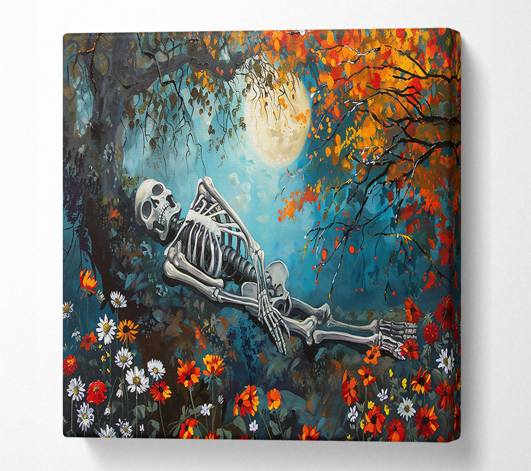  A Canvas Print of Azure Bones Resting Canvas Wall Art