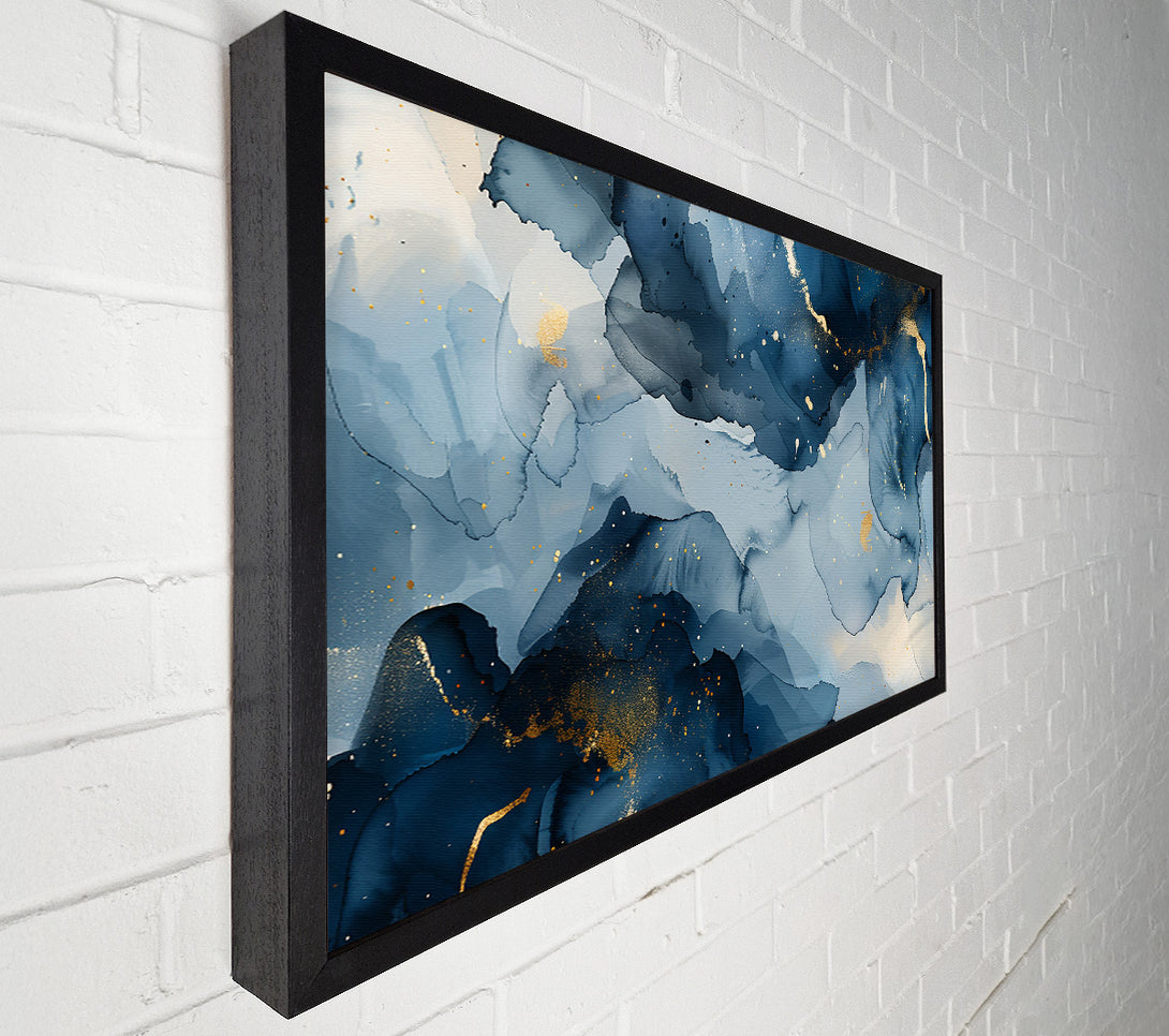  A Canvas Print of Azure Ink Dreams Canvas Wall Art
