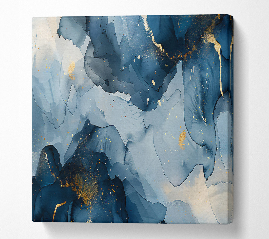  A Canvas Print of Azure Ink Dreams Canvas Wall Art