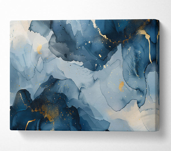  A Canvas Print of Azure Ink Dreams Canvas Wall Art