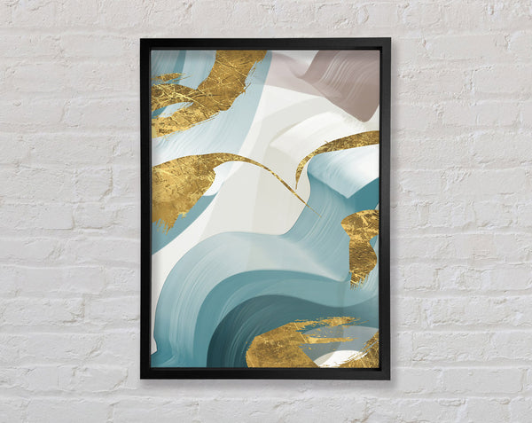Brush Waves Framed Print
