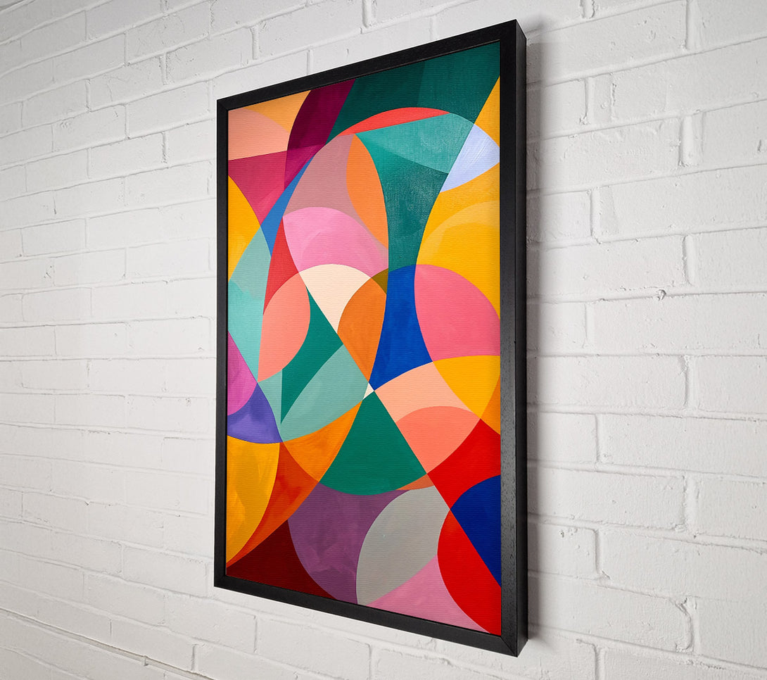  A Canvas Print of Teal Geometric Dance Canvas Print
