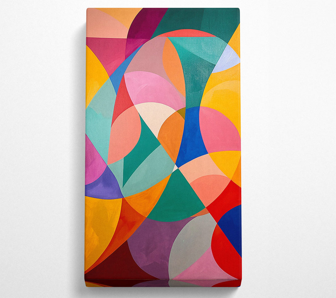  A Canvas Print of Teal Geometric Dance Canvas Print