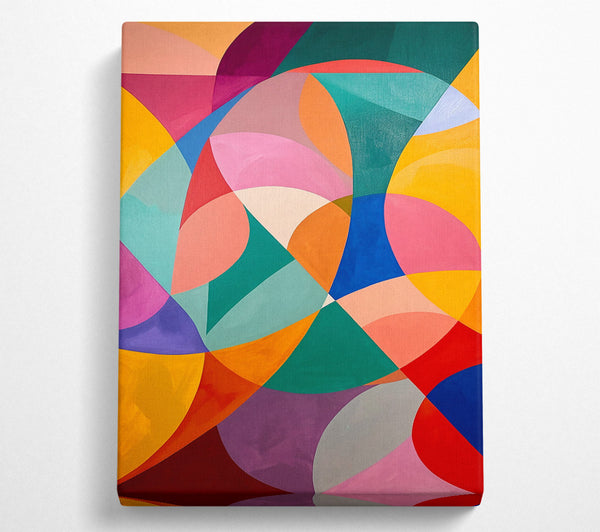  A Canvas Print of Teal Geometric Dance Canvas Print