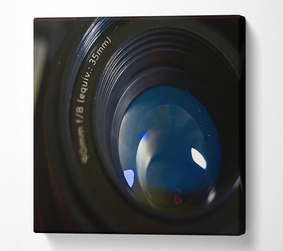  A Canvas Print of Blue Lens Reflection Canvas Art
