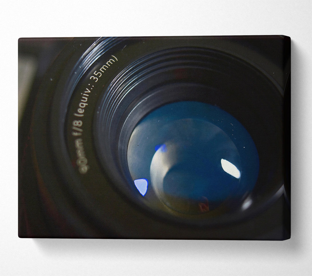 A Canvas Print of Blue Lens Reflection Canvas Art