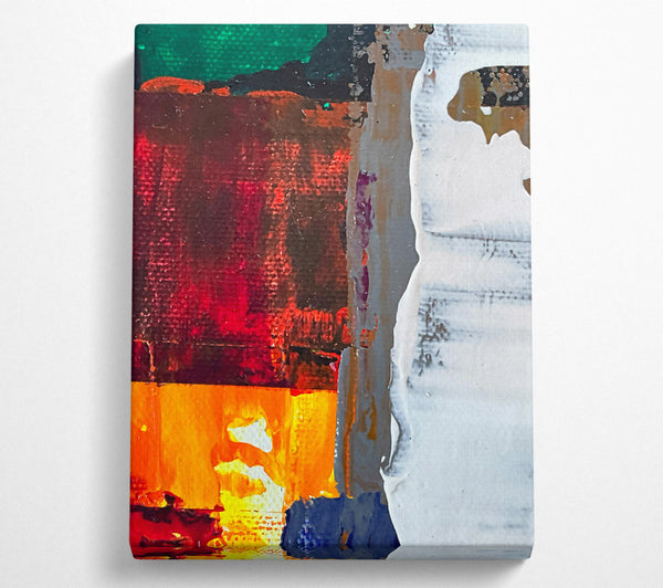  A Canvas Print of Crimson And White Abstract Canvas Print