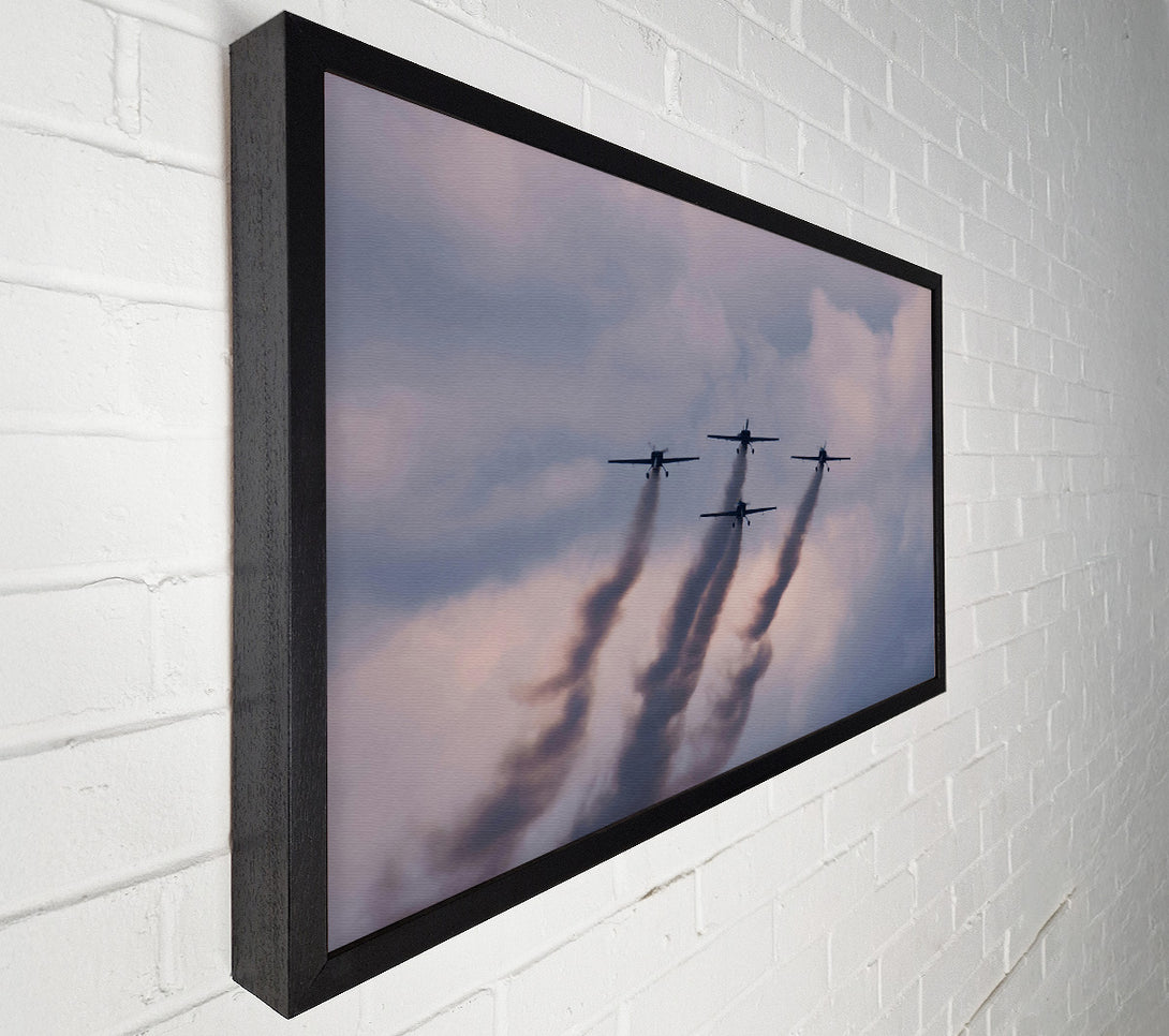  A Canvas Print of Gray Smoke Formations Canvas Wall Art