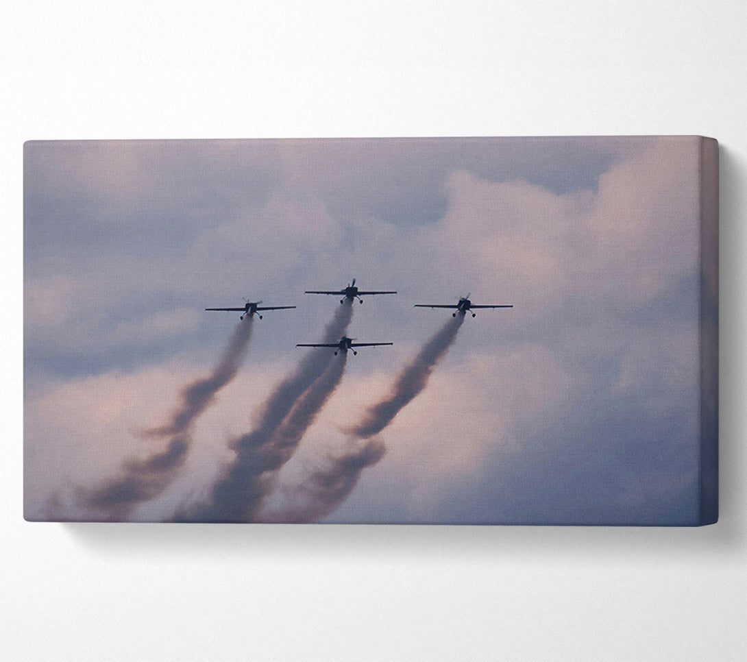  A Canvas Print of Gray Smoke Formations Canvas Wall Art