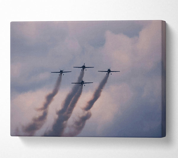  A Canvas Print of Gray Smoke Formations Canvas Wall Art