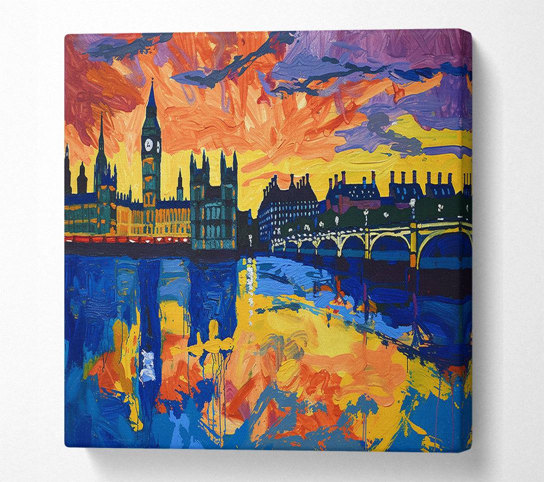  A Canvas Print of Brushstroke London Canvas Art