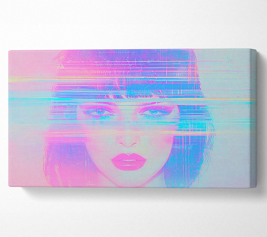  A Canvas Print of Blue Glitch Dream Canvas Art
