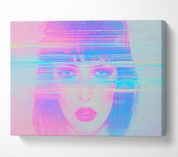  A Canvas Print of Blue Glitch Dream Canvas Art