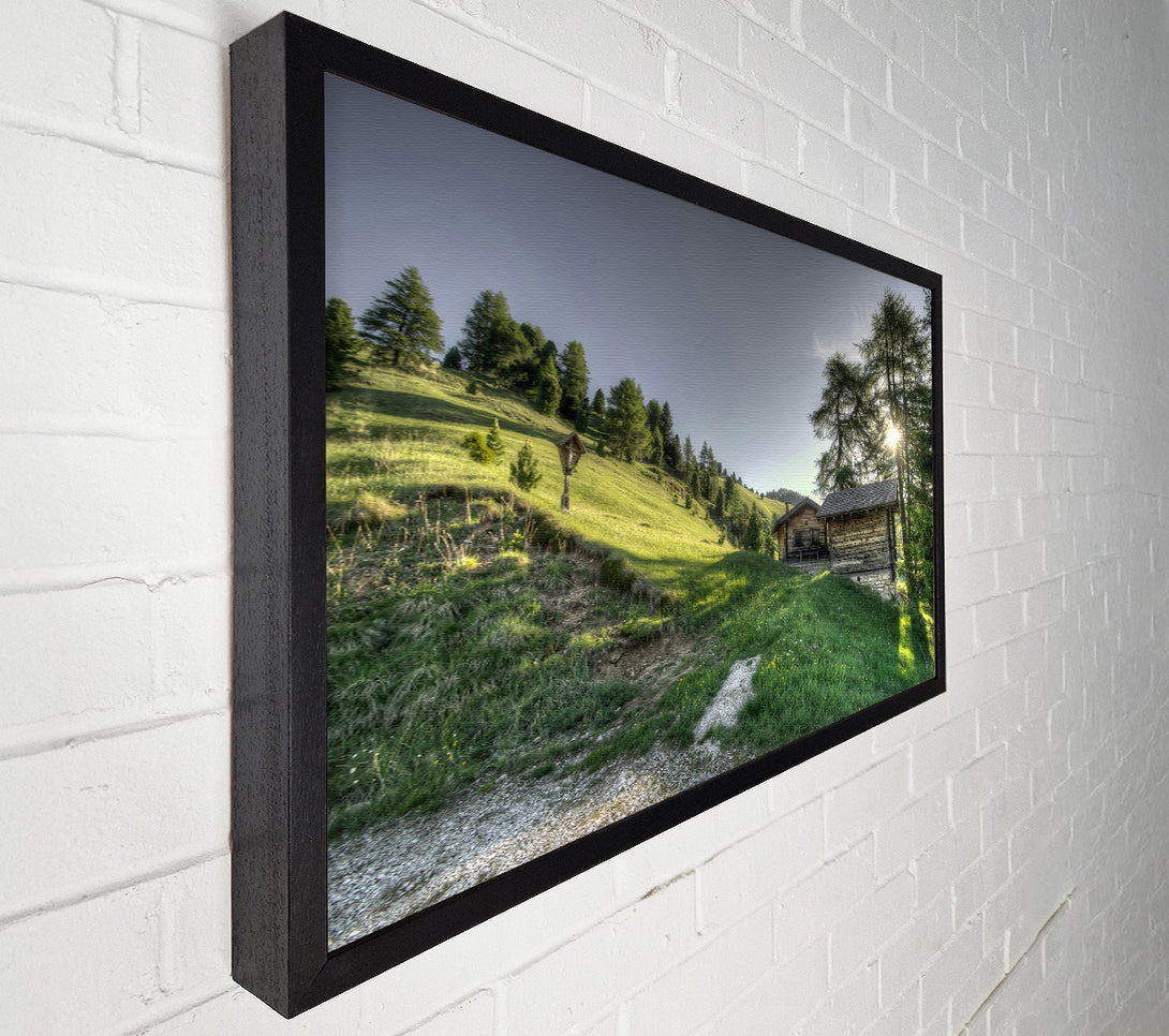  A Canvas Print of Golden Meadow Cabin Canvas Print